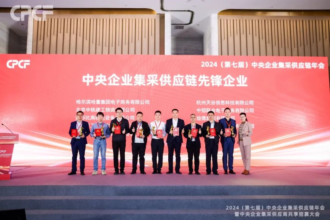 喜报！2007so太阳集团荣获2024年度（CPCF）中央企业集采供应链年会先锋企业荣誉称号